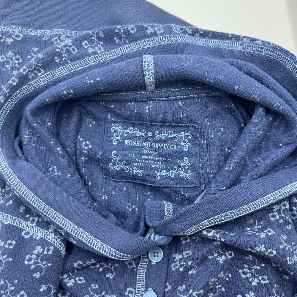 Girls Mossimo Supply Co Blue Hooded Short Sleeve Shirt | Large - Picture 5 of 5